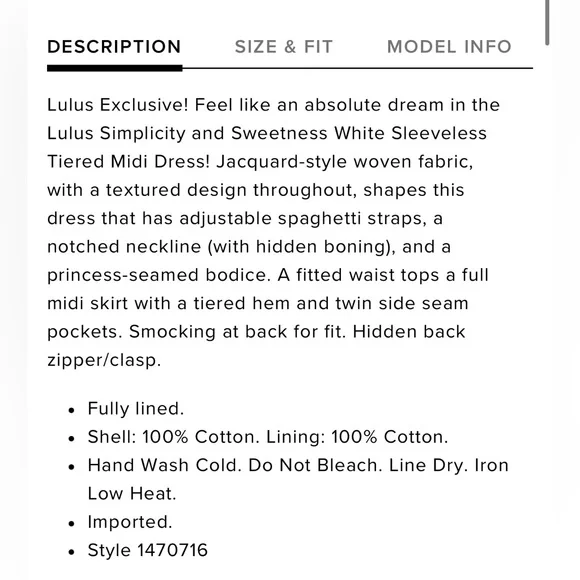 NWT Lulu’s Simplicity and Sweetness White Sleeveless Tiered Midi Dress Wedding - Picture 6 of 15